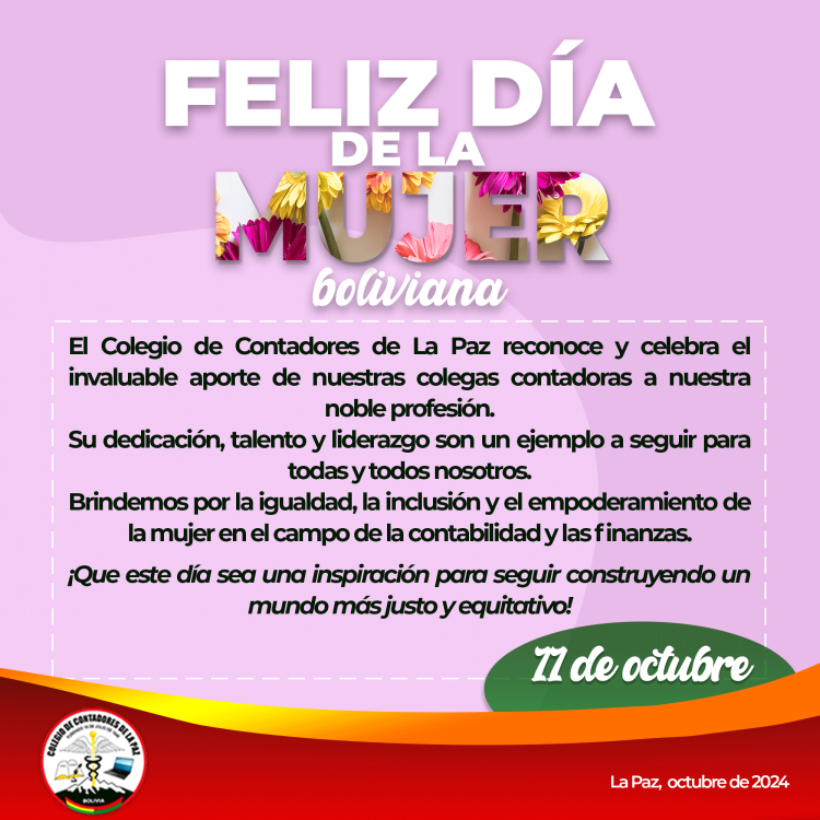 ¡Feliz día de la mujer boliviana!